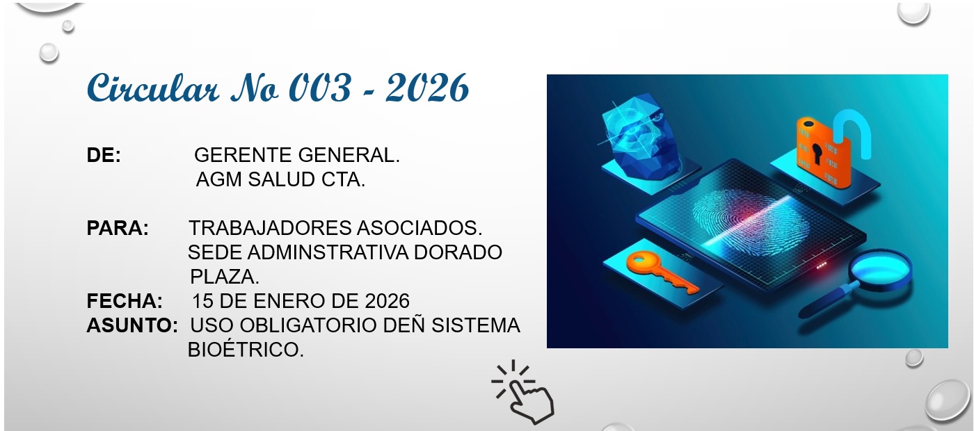 Uso Obligatorio del Sistema Biométrico. - AGM Salud C.T.A.