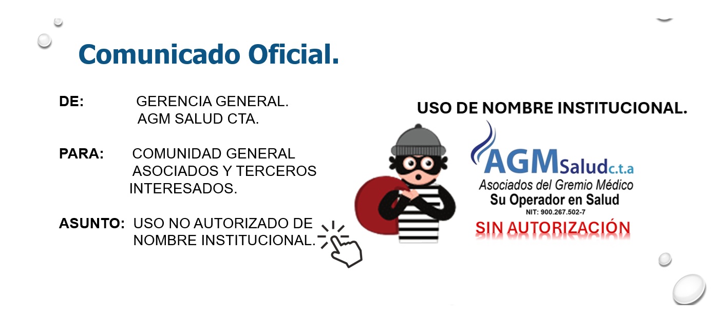 Comunicado Oficial - Uso No Autorizado del Nombre Institucional - AGM Salud C.T.A.